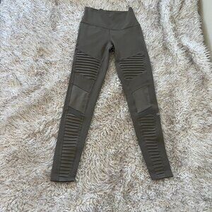 NEW ALO Yoga Moto Legging in Olive Green - Size S